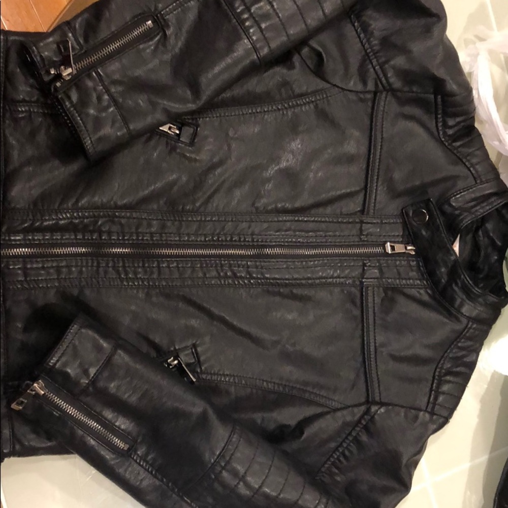 Little Girls Faux Leather Jacket